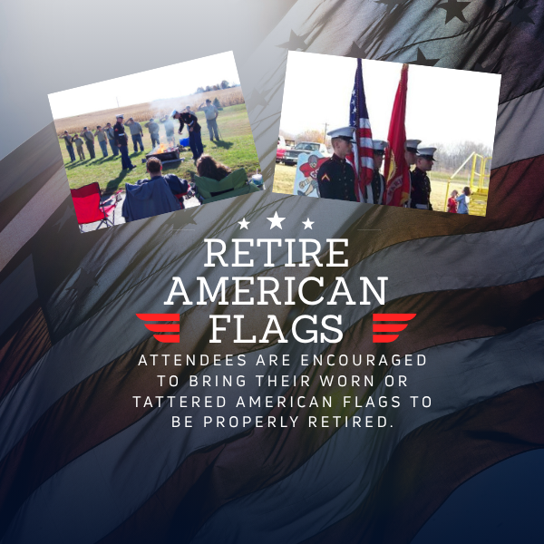 bring your old flags for properly retired event
